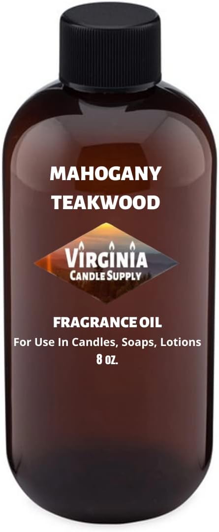 Mahogany Teakwood Type Fragrance Oil (Our Version of The Brand Name) (8 oz Bottle) for Candle Making, Soap Making, Tart Making, Room Sprays, Lotions, Car Fresheners, Slime, Bath Bombs, Warmers......