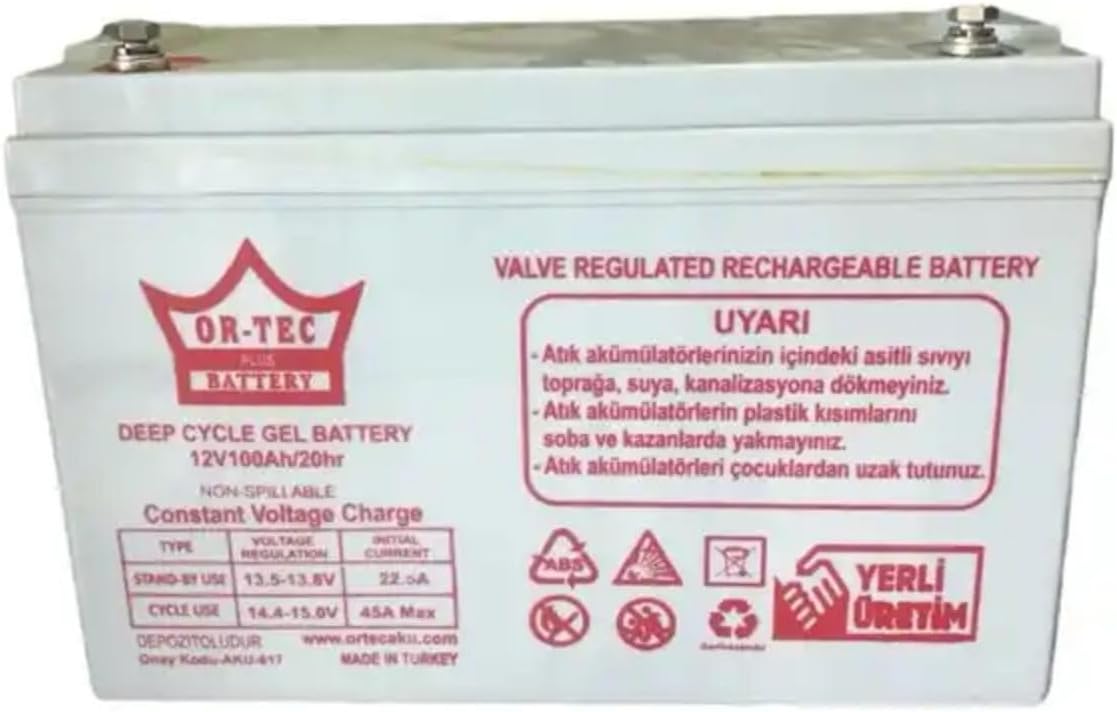 12V 100Ah Solar Sistem Jel Aküsü