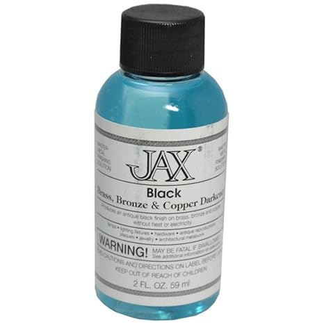 JAX Black Darkener - Metal Finishing Solution - Antique Finish Without Heat or Electricity - 2 Ounce