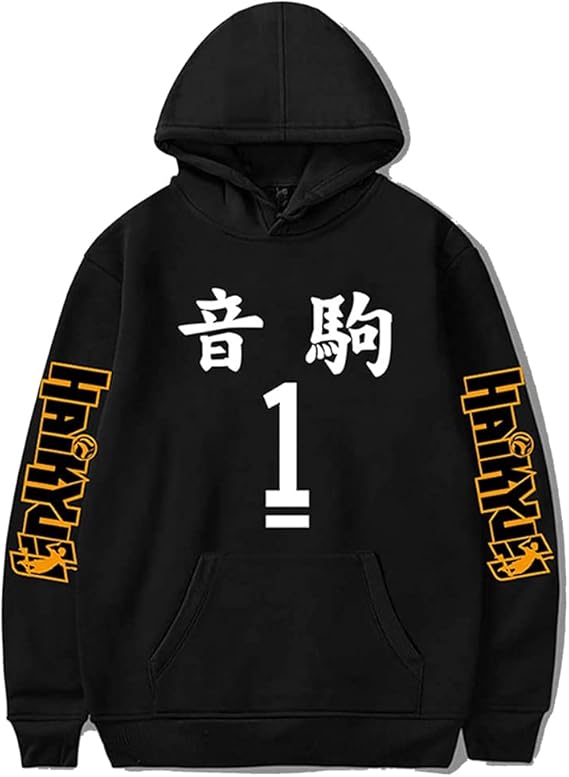 NUFR Unisex Hoodie Volleyball Club Letters Printed Hooded Swetshirt Anime Jacket for Men and Women