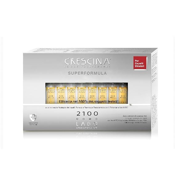 Crescina Transdermic SUPER FORMULA Follicular Islands Hair Re-Growth Treatment 2100 Man 20 vials