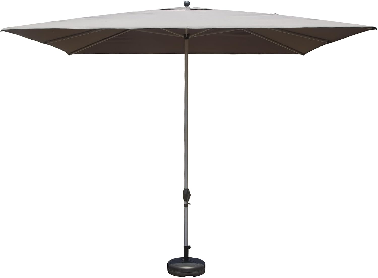 Rectangle Patio Umbrella With Crank Tilt Function, Grey – 9 Inches 7 Inches Outdoor Market Umbrella For Deck, Pool, – Durable Shade Base Not Included