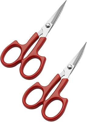 2pcs Brow Scissors Stainless Steel Eyebrow Trimmer Beauty Scissors for Men and Women Curved and Straight Design for Facial Hair Grooming Portable and Durable