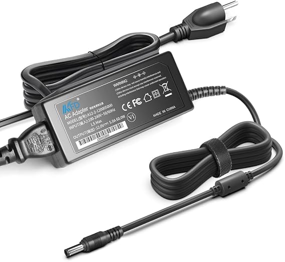 KFD AC Adapter for Synology DS224+ DS223j DS220+ DS220j DS218+ DS216 DS118 DS214 DS213 DS212 WD My Cloud EX2 Qnap TS212 TS221 TS251 NAS Server Charger, MSI Optix AG32CQ MAG24C Monitor Power Supply
