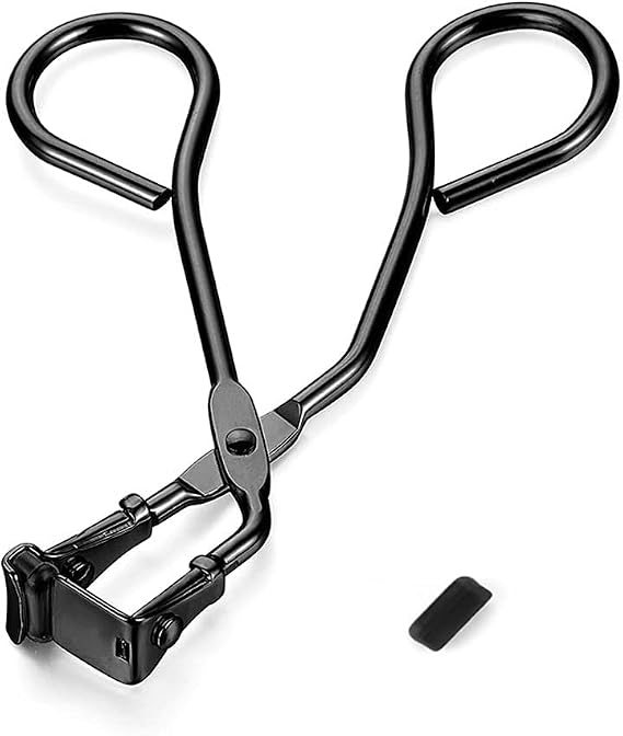 Silicone Eyelash Curler with Refill Pads No Pinching Mini Lash Curler for Dramatic Lash Look and Fits All Eyelash Shapes