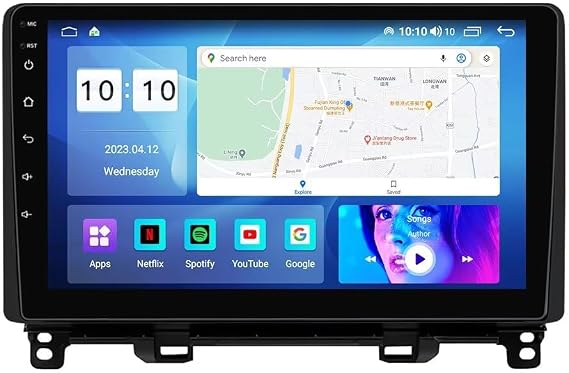 MekedeTech Android Car Radio Stereo GPS Navigation for Honda FIT Jazz 2020 2021 2022 Head Unit,9 inch Touch Screen Upgrade with Wireless CarPlay/Android Auto,4 core 1+32G