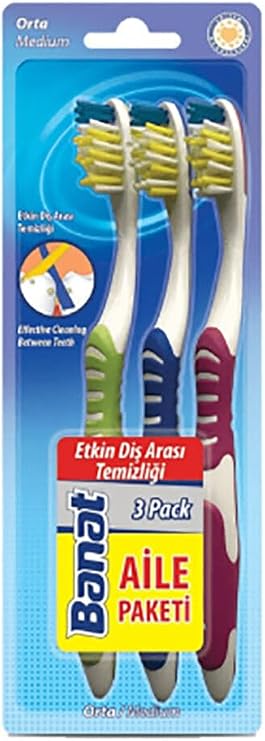 Banat Deep Clean Diş Fırçası 3’Lü Ekonomik Paket