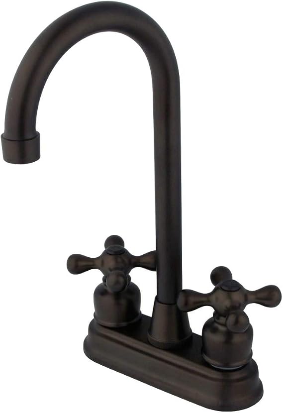 Kingston Brass KB495AX Bar Musluk, 12 cm Emzik Erişimi, Yağ Ovuşturulmuş Bronz