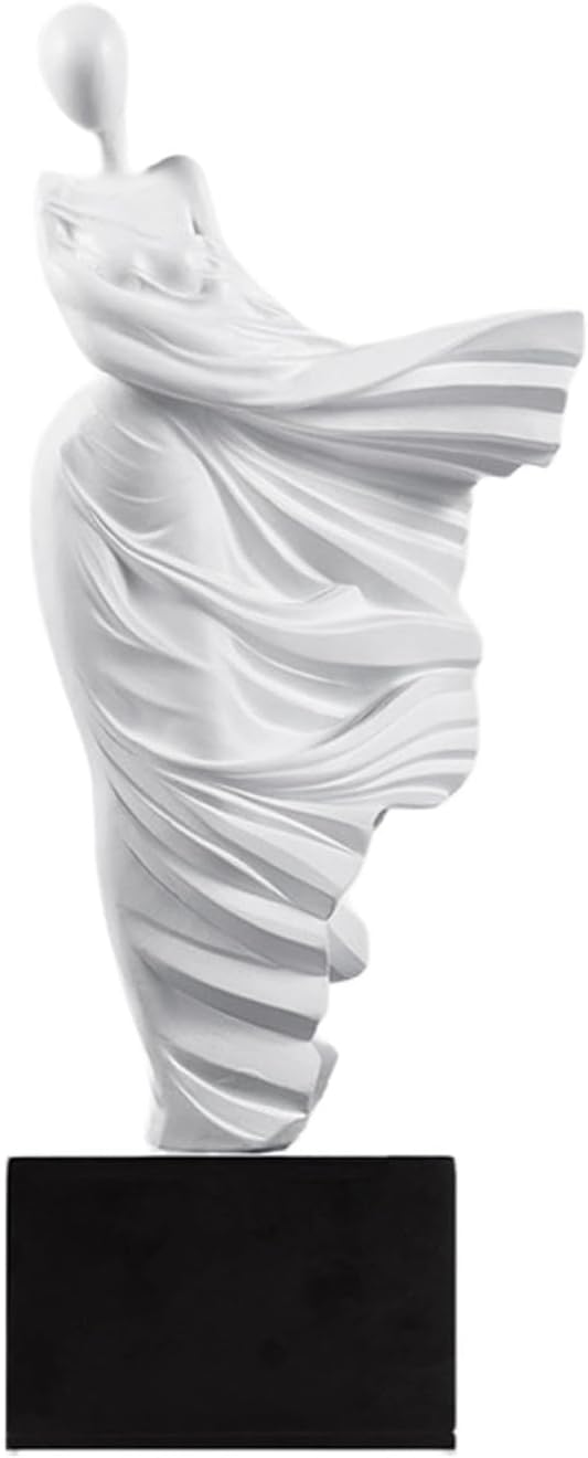 Abstract Art Woman Sculpture, Body Art Sculpture Ornaments, Resin Female Statue, Modern Home Decoration Character Ornament, Living Room Porch Bookcase Entryways Desktop Decor Crafts ( Color : White )