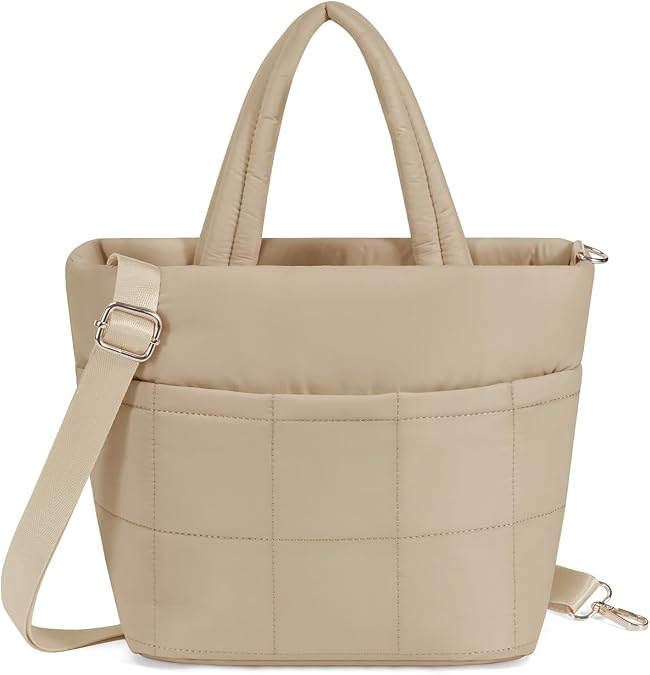 ECOHUB Crossbody Bags for Women Small Puffer Tote Mini Shoulder Handbags RFID Anti Theft CrossBody Purse Travel Casual Wallet