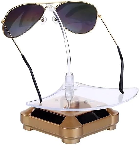 Glasses Display Stand Stand Window Display Sunglasses Storage Glasses Display Stand Set Creative Rotary Sunglasses Organizer Glasses Glasses Display Box(Gold)