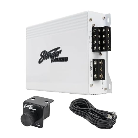 Stinger Audio MT-600.4M Marine 4-Channel 1000W Class D Car Audio Amplifier