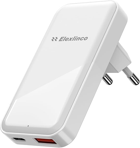 USB C Power Supply Ultra Slim Flat Charger for iPhone 16 15 14 13 12 11 SE 20W PD Fast Charge for Samsung Galaxy S24 S23 S22 and More USB Plug Adapter for Home Office