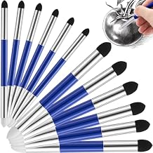Kosiz 12 Pcs Blending Sponge Pen Double Headed Rub and Buff Washable Sketch Rubbing Sponge Brush Wipe Reusable Blending Stump Drawing Art Blenders for Artist Highlight Shadow Detail Tool (Blue)