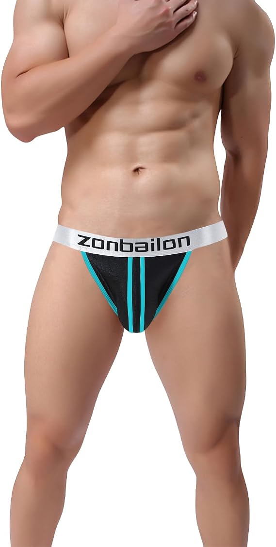 ZONBAILON Mens Sexy Low Rise Thongs G-String Men Bulge Enhancing Comfort Stretch T-Back Butt-Flaunting Male Thong Underwear