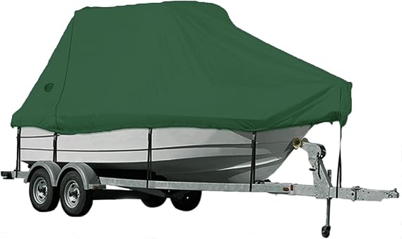 19-21ft Water Proof Heavy Duty Trailerable Boat Cover 210d Dustproof Hard Top Boats Cover Fit for V-Hull, Tri-Hull, Fishing Boat Ski Boat Covers