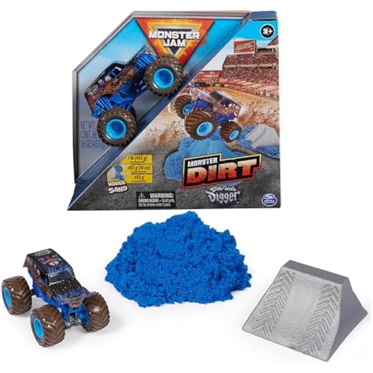 Monster Jam, Son-uva Digger Monster Dirt 1lb Playset with Official 1:64 Scale Die-Cast Truck, Kids Toys for Boys Ages 3 and up