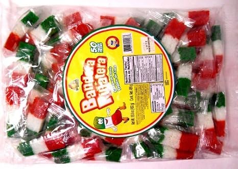 Mexican coconut candy Bandera de Mexico dulce de cocada 50 pieces new sealed by Bandera Pinatera