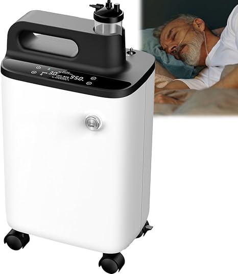 3L Portable Home Oxygen Concentrator 96% High Purity Oxygen Therapy 3-5L Adjustable Flow 24/7 Work Oxygen Generator Oxygen Device for Home