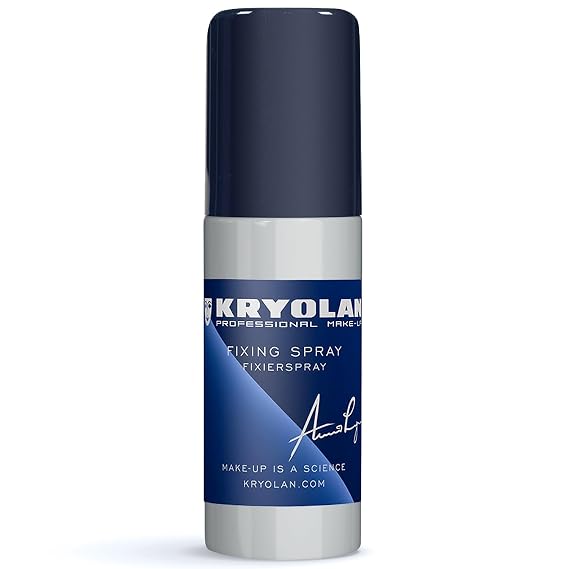 Kryolan Non-Aerosol Fixing Spray, 50 ml - Long Lasting Makeup Shield, Fragrance-Free, Ideal for Everyday, Wedding & Cosplay