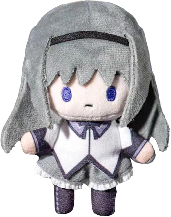 KanameMadoka Plush Akemi Homura Soft Figure Anime Stuffed Backpack Pendant Cute Character Keychain Decorative Gifts, 10cm