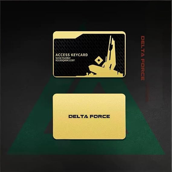 Delta Force: Hawk Ops Metal Key Card Replica - 1:1 Scale Limited Edition Gift Box Set, 4 Unique Designs (Single/Full Set Available) | Solid Metal Gaming Collectible for Players & Teen Gamers