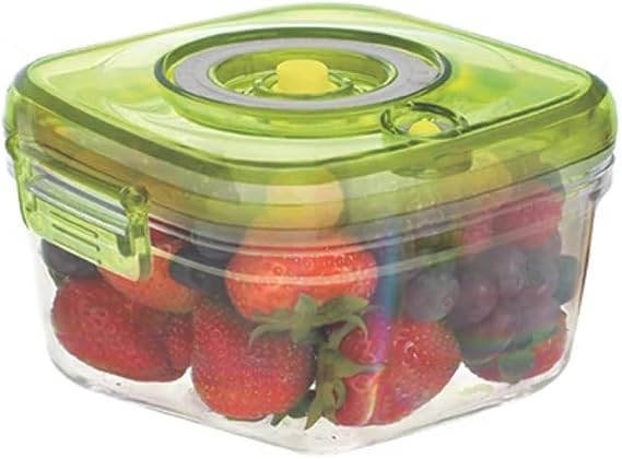 Plastic Food Storage Containers with Airtight Lids - Square 23 Ounce - Great for Vegatables, Fruits and Meats - Keeps Food Fresh Longer - Vacuum Seal Containers for Food
