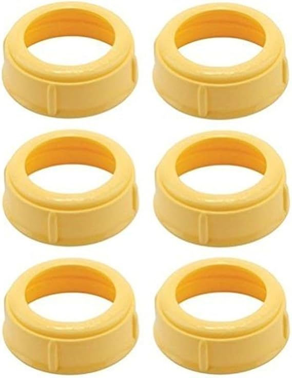 6 Pack Collars Medela Bottle Nipple Collar Rings for Medela Baby Bottles 5oz & 8oz Slow or Medium Flow Nipples Compatible with Plastic & Glass Bottles BPA Free Mess Free No Leak or Spill with BB Gift