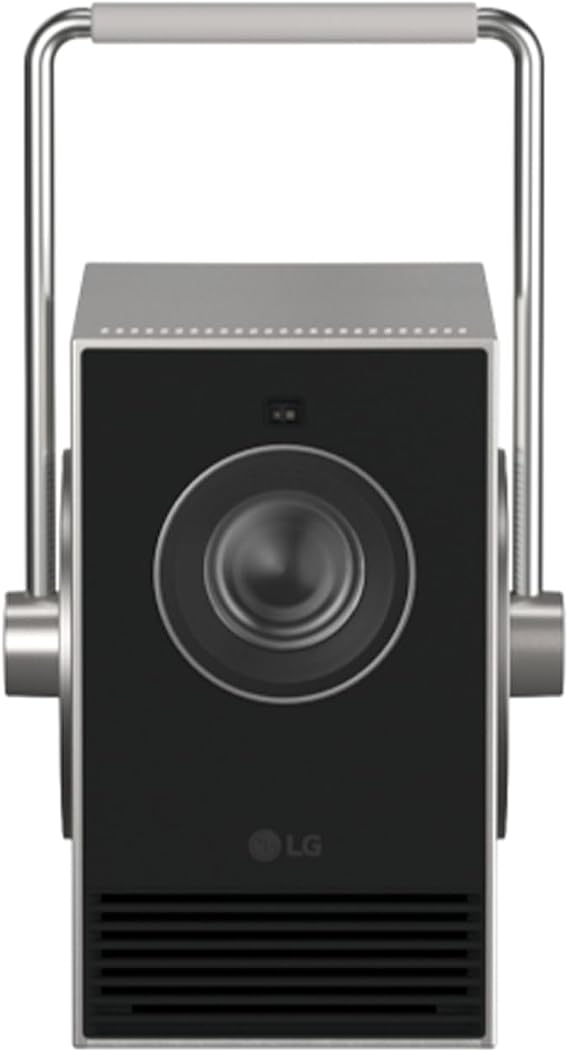 LG CineBeam Q PU600U, Mini Portable 4K Projector, 50-120 inch Screen, RGB Laser, 600 ANSI Lumens, LG TV webOS, AirPlay, Screen Share, Bluetooth, Built-in speaker, Auto Screen Adjustment