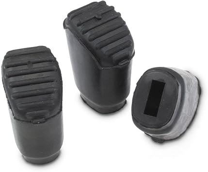 Gibraltar Large Rubber Cymbal Drum Stand Feet, Replacement Hardware for Cymbal and Drum Stand Legs, Anti Slip Rubber Foot Set for Stability Floor Protection and Secure Setup, 3 Pack SC-PC07