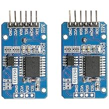 Adeept 2Pcs Real Time Clock Module DS3231 AT24C32 IIC RTC Memory Compatible with Raspberry Pi Arduino STM32 MCU DIY Projects