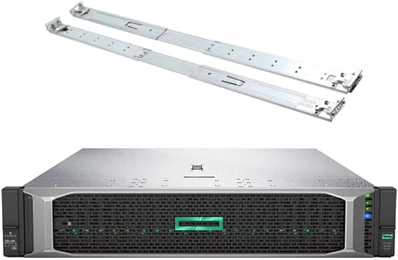 HPE ProLiant DL380 Gen10 2U Rack Server Bundle with Dual Xeon 6148 2.40 GHz, 256GB DDR4 Memory, 7.68TB Enterprise SSD Storage, RAID, Dual Power, iLO, Rail Kit