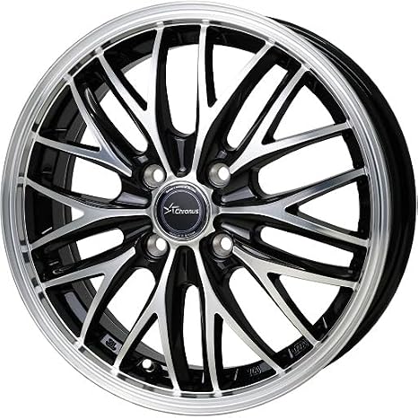 Wheel Only 4-Piece SetChronus CH-113 12-inch Metallic Black Polish, 4B+43 4H-100
