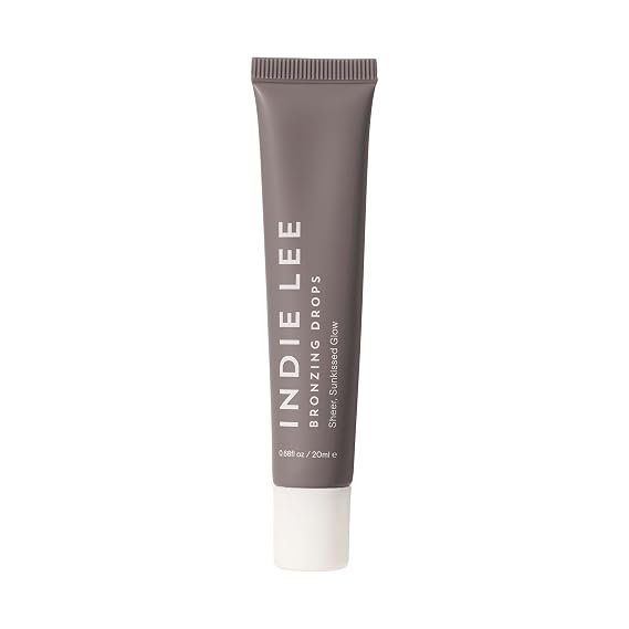 Indie Lee Bronzing Drops for Face & Body - Hydrating Face Makeup for a Sheer Glow - Liquid Bronzer & Highlighter with Niacinamide & Squalane - Universal Shade for All Skin Tones (0.67 Fl oz)