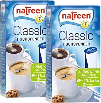 NATREEN Classic Table Dispenser 2x500 pcs. - The calorie-free sweetener for coffee and tea/Netherlands