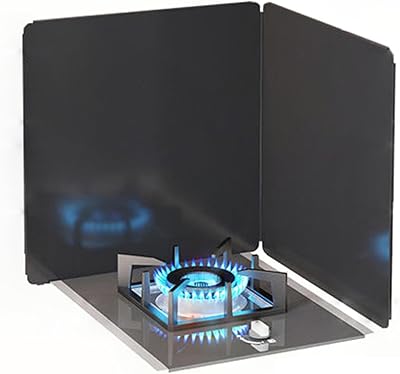 Stove Splash Guard, Folding Splatter Guard, Oil Barrier, Cooking Splatter Screen, Frying Pan Splatter Guard, Backsplash For Stove, Splatter Guard for Cooking, for Kitchen, Dining Room