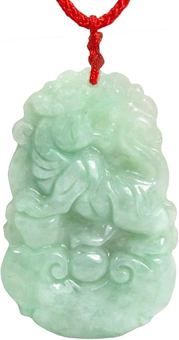 Dahlia Chinese Zodiac Jade Necklace, Real Grade A Certified Burma Jadeite