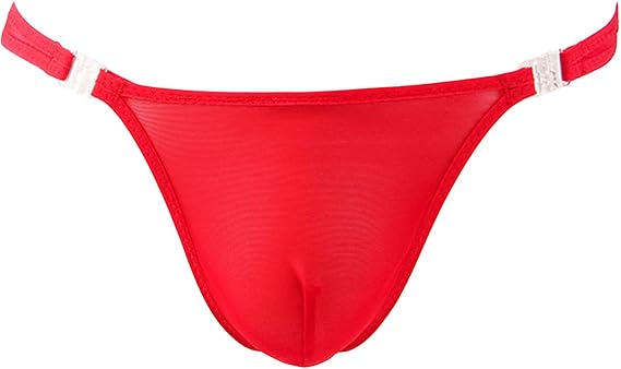 Men's Sheer Mesh G-String Thong Sexy Low Rise See Through Bluge Pouch Underpants Breathable Bikini Underwear