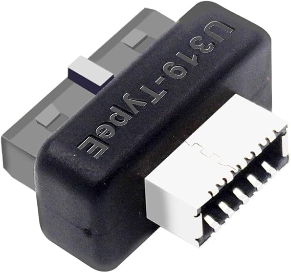 CY Adapter 20pin USB3.0 Header Male to Type-E USB 3.1 Front Panel Female Motherboard Extension Data Adapter Vertical Type
