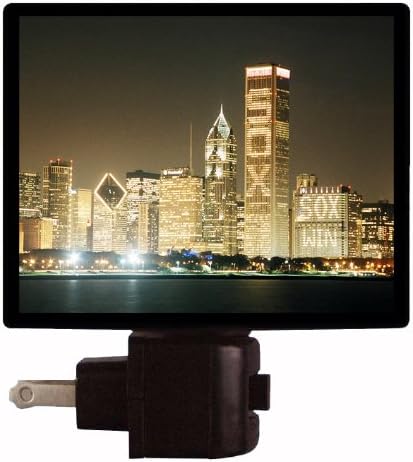 Sox Win Night Light, Chicago Skyline - Extra Switchable Insert Included