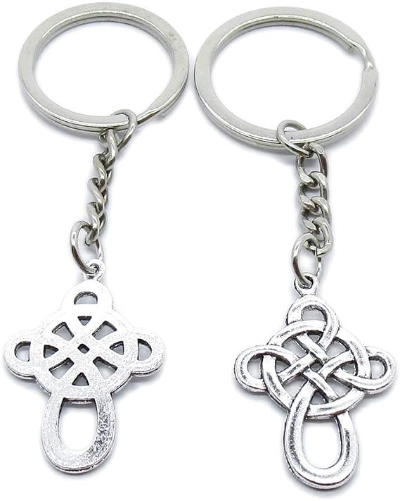 50 Pieces Keyring Keychain Wholesale Suppliers Jewelry Clasps GE3Q0Z Chinese Knot