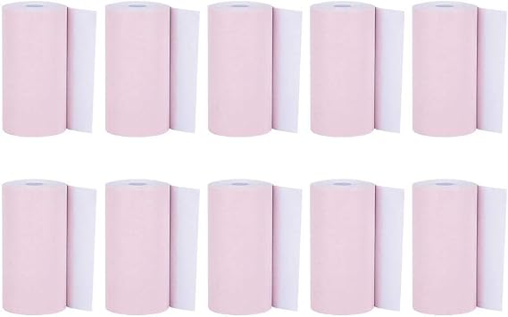10 Rolls Thermal Receipt Printing Paper,58mm Thermal Printer Paper, Clear Images and Smooth Printing Effects,Ideal for A6 Pocket Thermal Printers,Convenient and High
