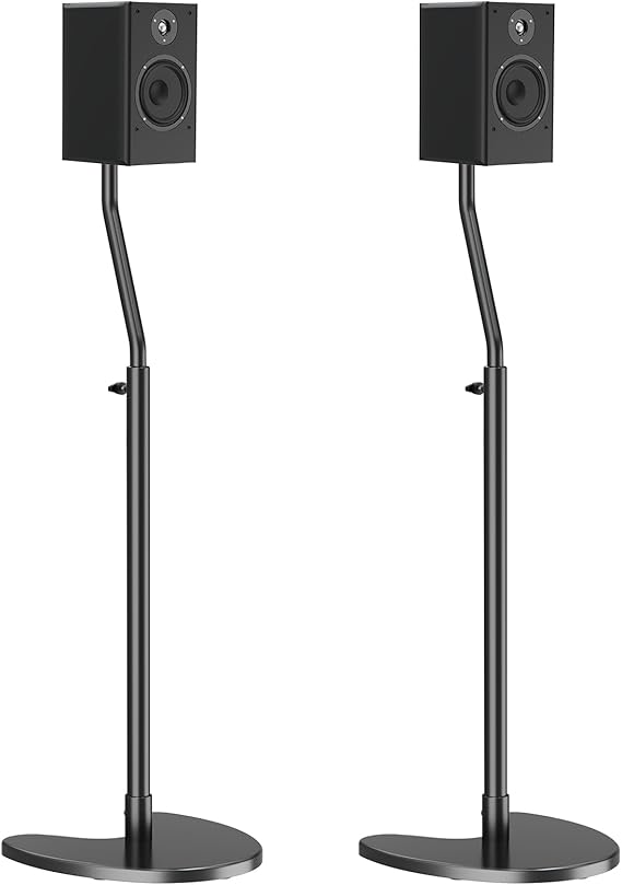 Mounting Dream Height Adjustable Speaker Stands Mounts, One Pair Floor Stands, Heavy Duty Base Extendable Tube, 11 LBS Capacity Per Stand, MAX 39" Height Adjustment MD5401 (Speakers Not Included)
