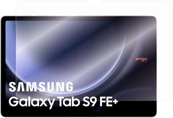 Engo Samsung Galaxy Tab S9 Fe Plus İle Uyumlu Mat Ekran Koruyucu 9H Temperli Kırılmaz Esnek Nano Cam, Parmak İzi Bırakmayan Yansıma Ve Parlama Önleyici Koruma SM-X610