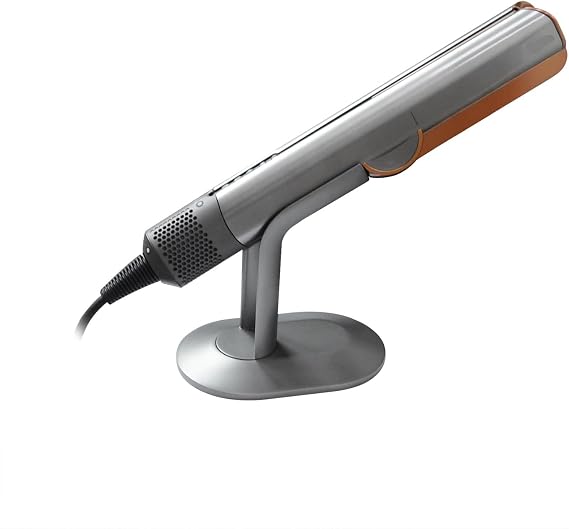 Display Stand for Dyson Airstrait Straightener and Dyson Hairdryer, Aluminum Alloy Hair Dryer Holder Stand, Bathroom Organizer for Dyson Hair Dryer Care Tools (Silver)