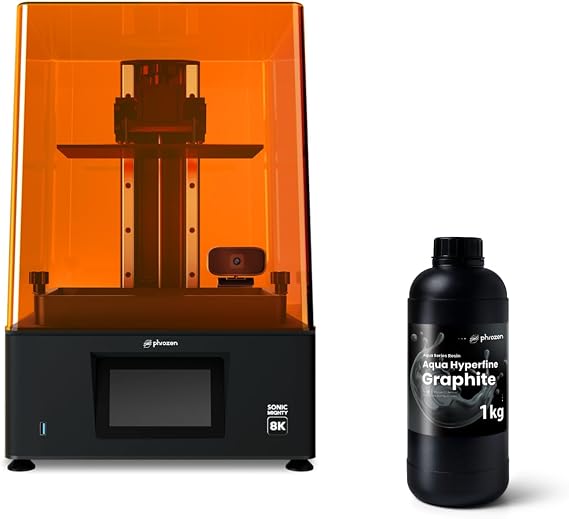phrozen Sonic Mighty 8K LCD 3D Printer Bundle with Aqua Hyperfine, Graphite 1KG
