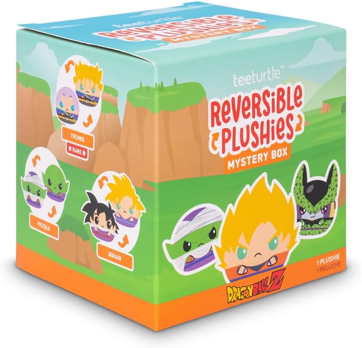TeeTurtle Dragon Ball Z 3 Reversible Plush Blind Box - Officially Licensed Cute Kawaii Mystery Anime Soft Stuffed Animal