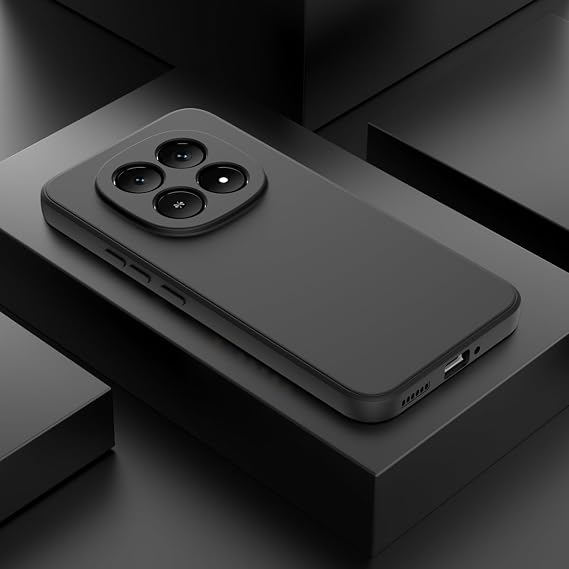 YUXING Silicone Case for Xiaomi Redmi Note 15 Pro 5G Fashion Pattern Cute Mobile Phone Case Shockproof Non-Slip Durable Ultra Thin Protective Case (Black)