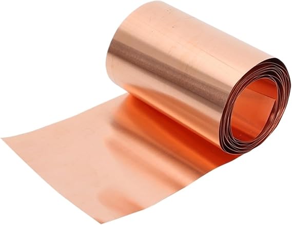 1Pcs Pure Copper Cu Metal Sheet Foil Plate Thickness 0.01-0.09mm Length 1000mm(Thickness 0.04mm,WxL 25x1000mm)