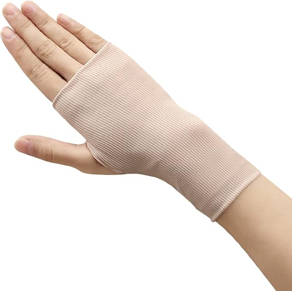 Sunblock Cooling Glove Tattoo Cover Up Breathable Fingerless Mittens Driving Cycling